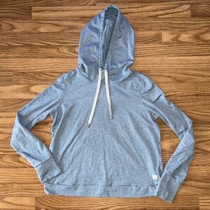 Vuori Heathered Light Blue Pullover Hoodie Extra Small / Small Sweater Comfy Top